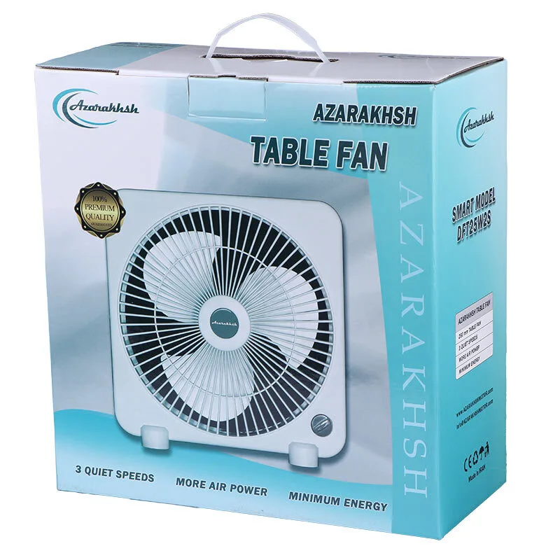 پنکه رومیزی آذرخش مدل DFT25W2S ظرفیت 227 میلی آمپر ساعت