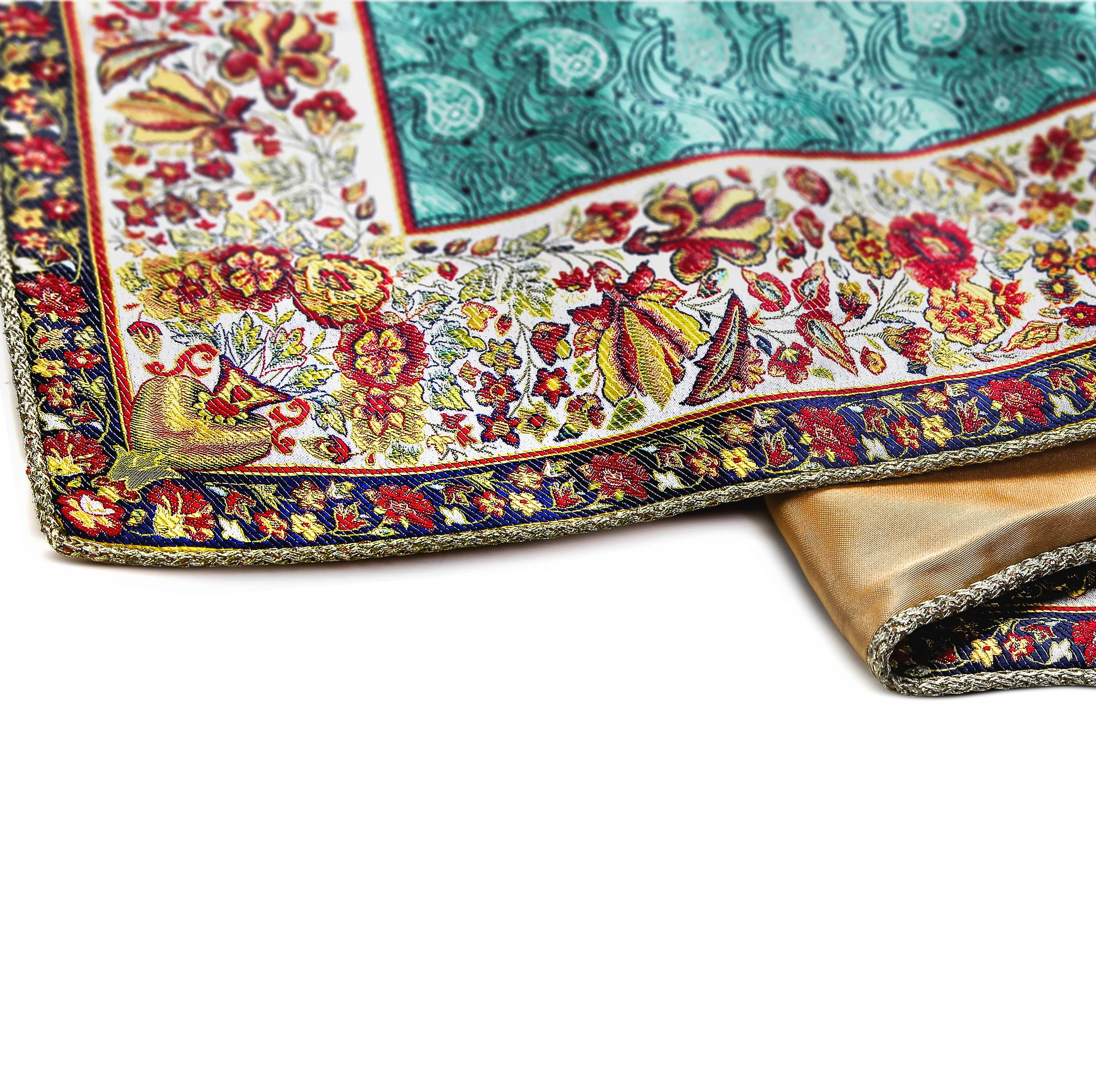 رومیزی ترمه عدل طرح گل فرنگ