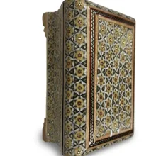 جعبه جواهرات خاتم‌کاری چوبی کد ۰۰۳۱