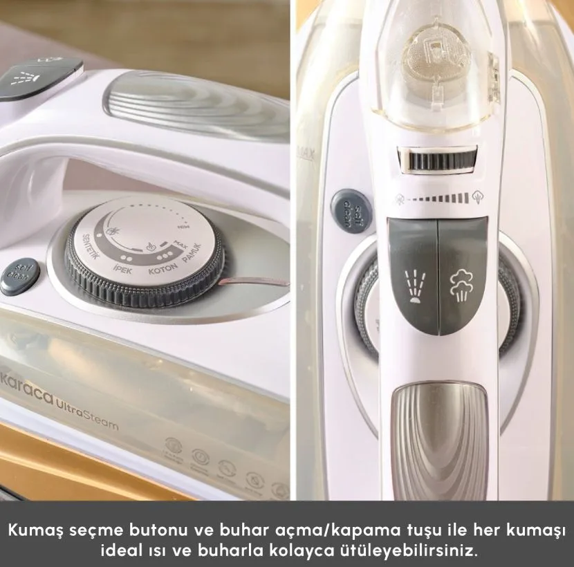 اتو بخار 3000 وات کاراجا مدل Vantuz Ultrasteam
