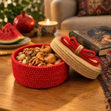 سبد قیطان بافی مدل 01