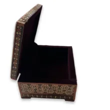 جعبه جواهرات خاتم کاری چوبی مدل نقاشی