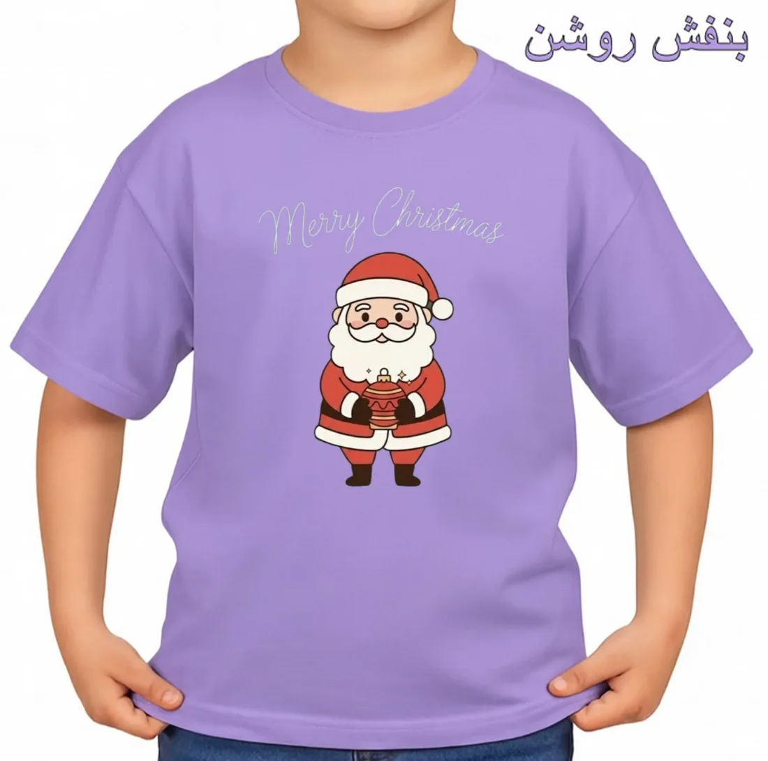 تی‌شرت آستین کوتاه بچگانه مدل بابانوئل کد p2