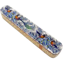 قلمدان خاتم کاری مدل نقاشی گل و مرغ برجسته کد 29p5p4