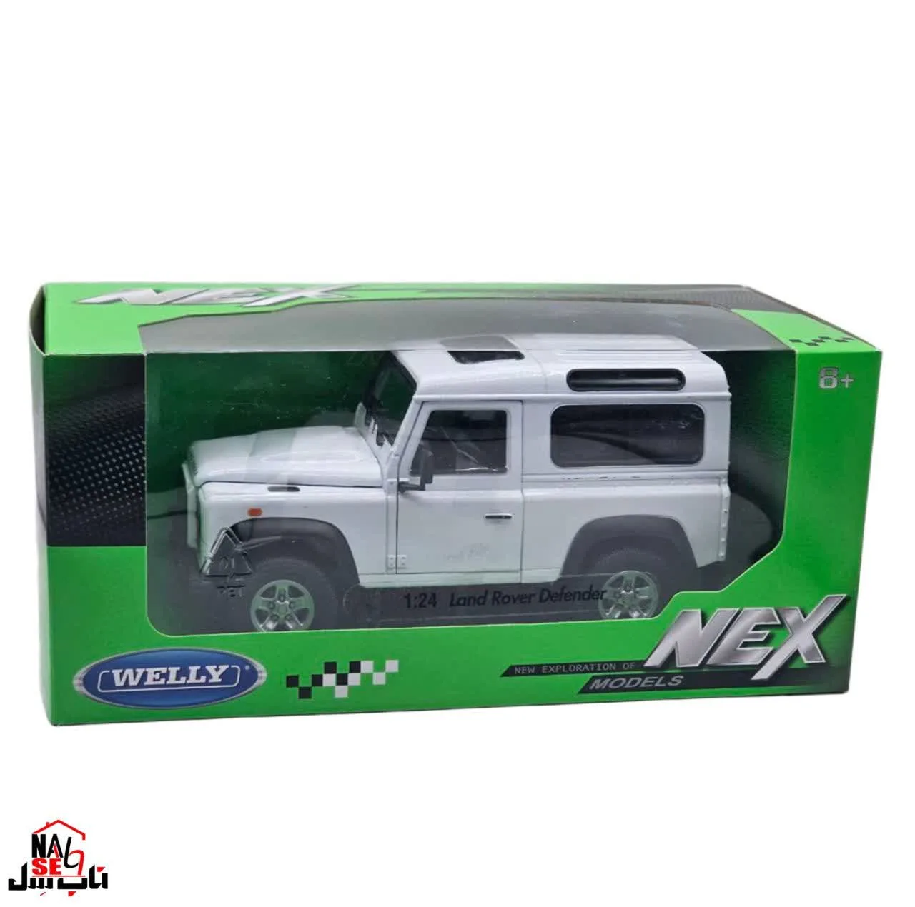 ماکت ماشین بازی ناب سل مدل لندرور دیفندر فلزی طرح ولی کد WELLY 1:24 LAND ROVER DEFENDER JEEP