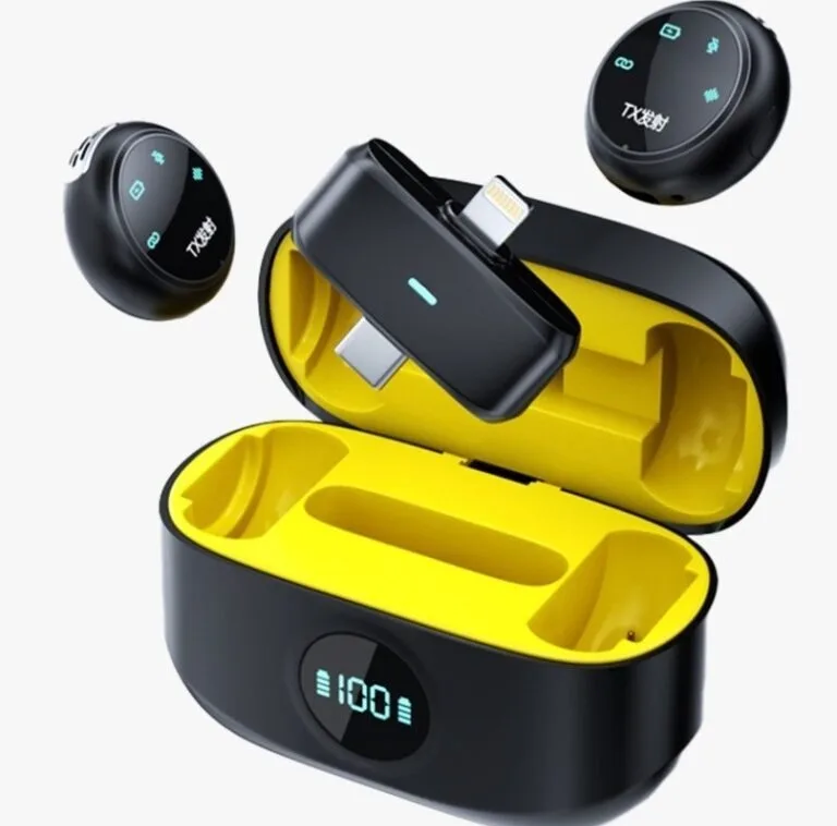 میکروفون حرفه‌ای بی‌سیم سی بای مدل Mic1، مناسب ضبط دو نفره با درگاه USB Type C