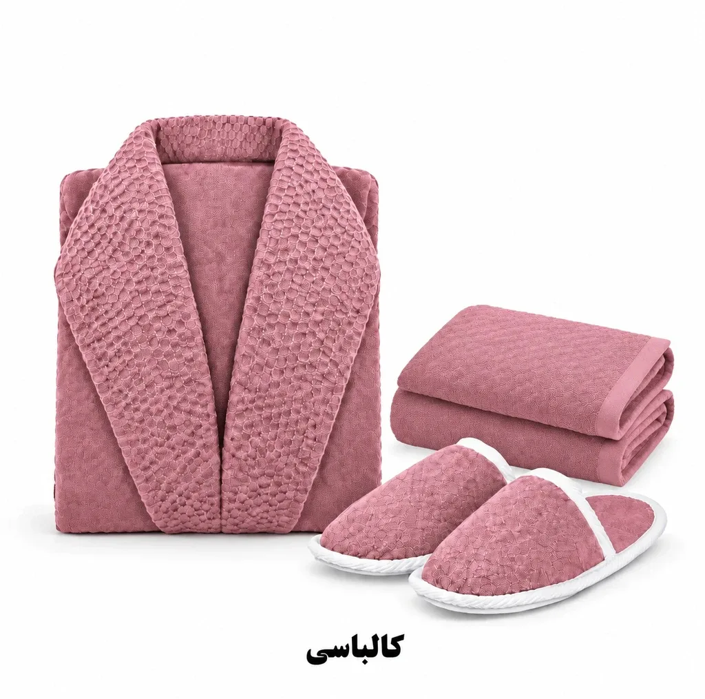 سرویس حوله پالتویی 3 تکه الماس مدل Anima سایز 125 مناسب قد 160 تا 185 سانتی متر