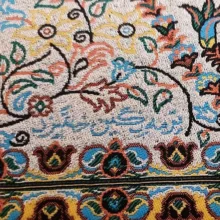 رومیزی ترمه نگین خاتم یزد طرح افشاری کد LMAB