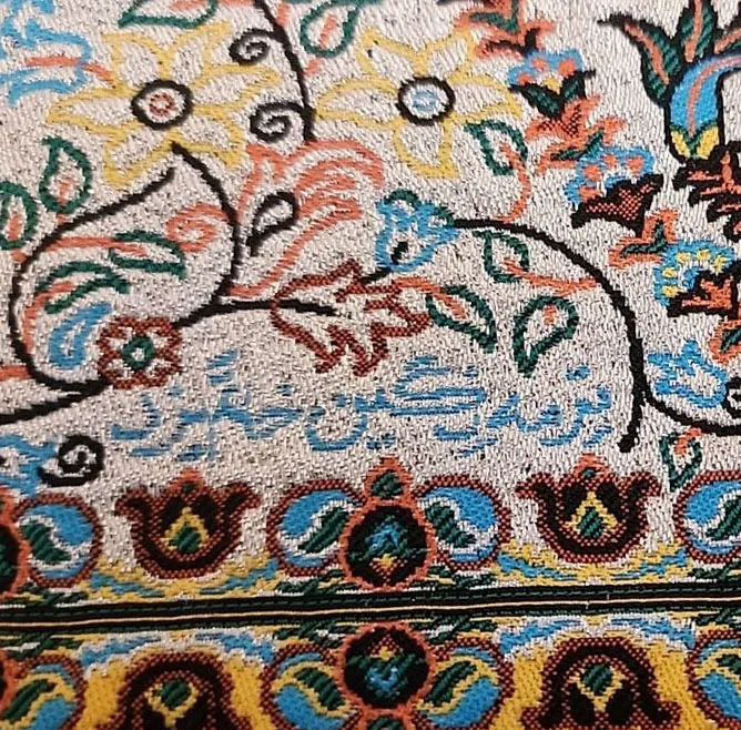 رومیزی ترمه نگین خاتم یزد طرح افشاری کد LMAB