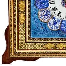 ساعت دیواری خاتم کاری مدل آرام گرد کد 40-1