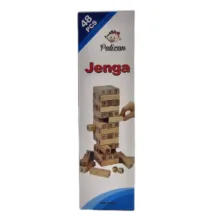 بازی فکری ناب سل مدل برج هیجان شامل 48 قطعه چوبی به همراه 2 عدد تاس کد The Tower of Excitement intellectual game includes 48 wooden pieces and 2 dice