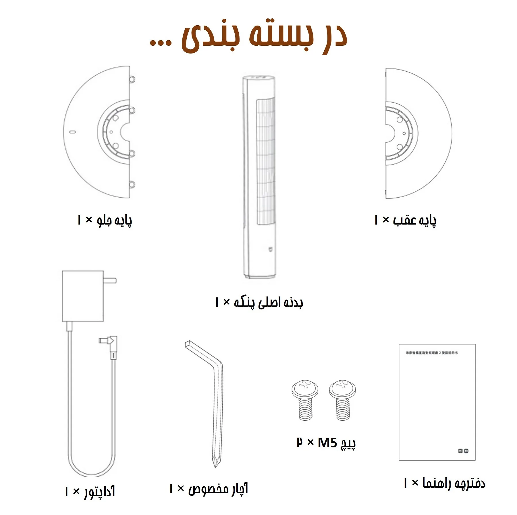 پنکه رومیزی شیائومی مدل Smart Tower Fan 2