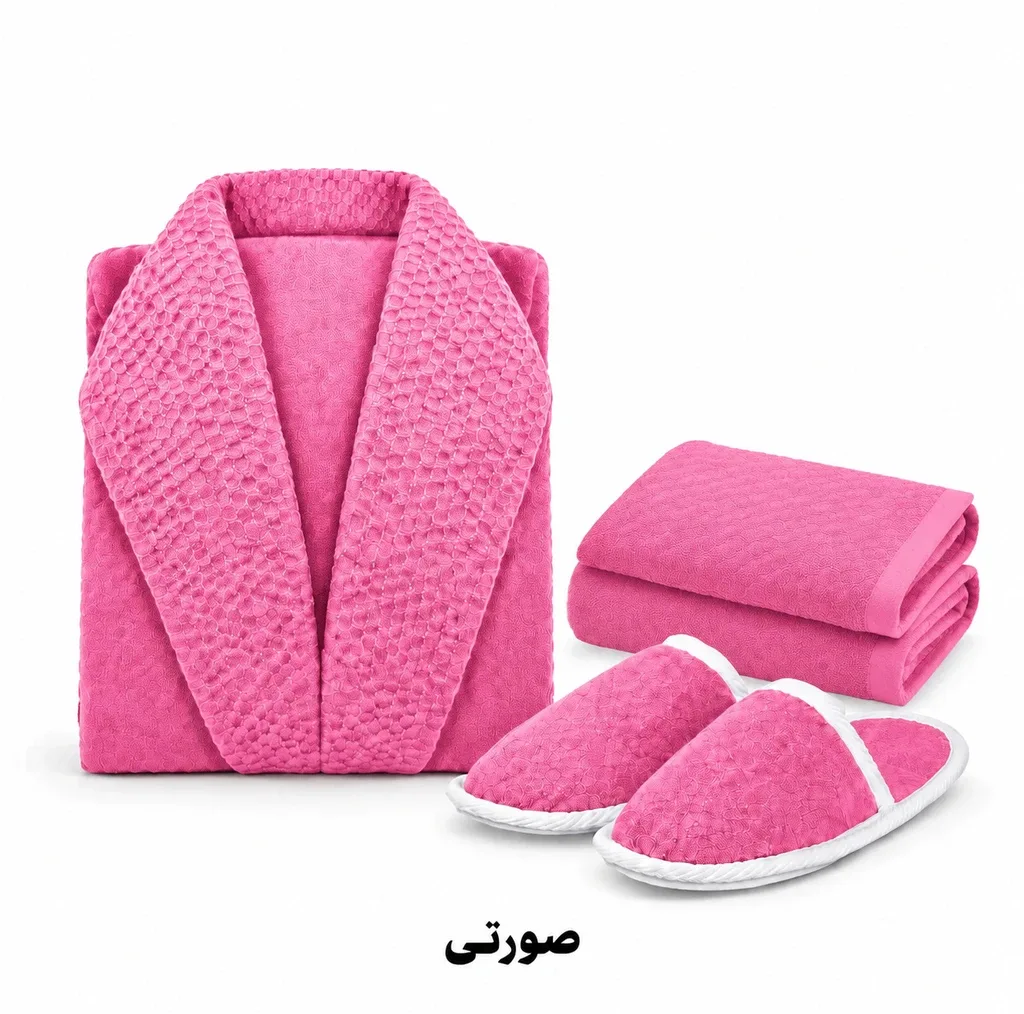 سرویس حوله پالتویی 3 تکه الماس مدل Anima سایز 125 مناسب قد 160 تا 185 سانتی متر