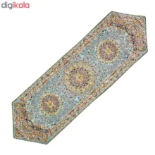 ست 5 تکه رومیزی ترمه ابریشمی طرح خورشید مدل SABZ5/5