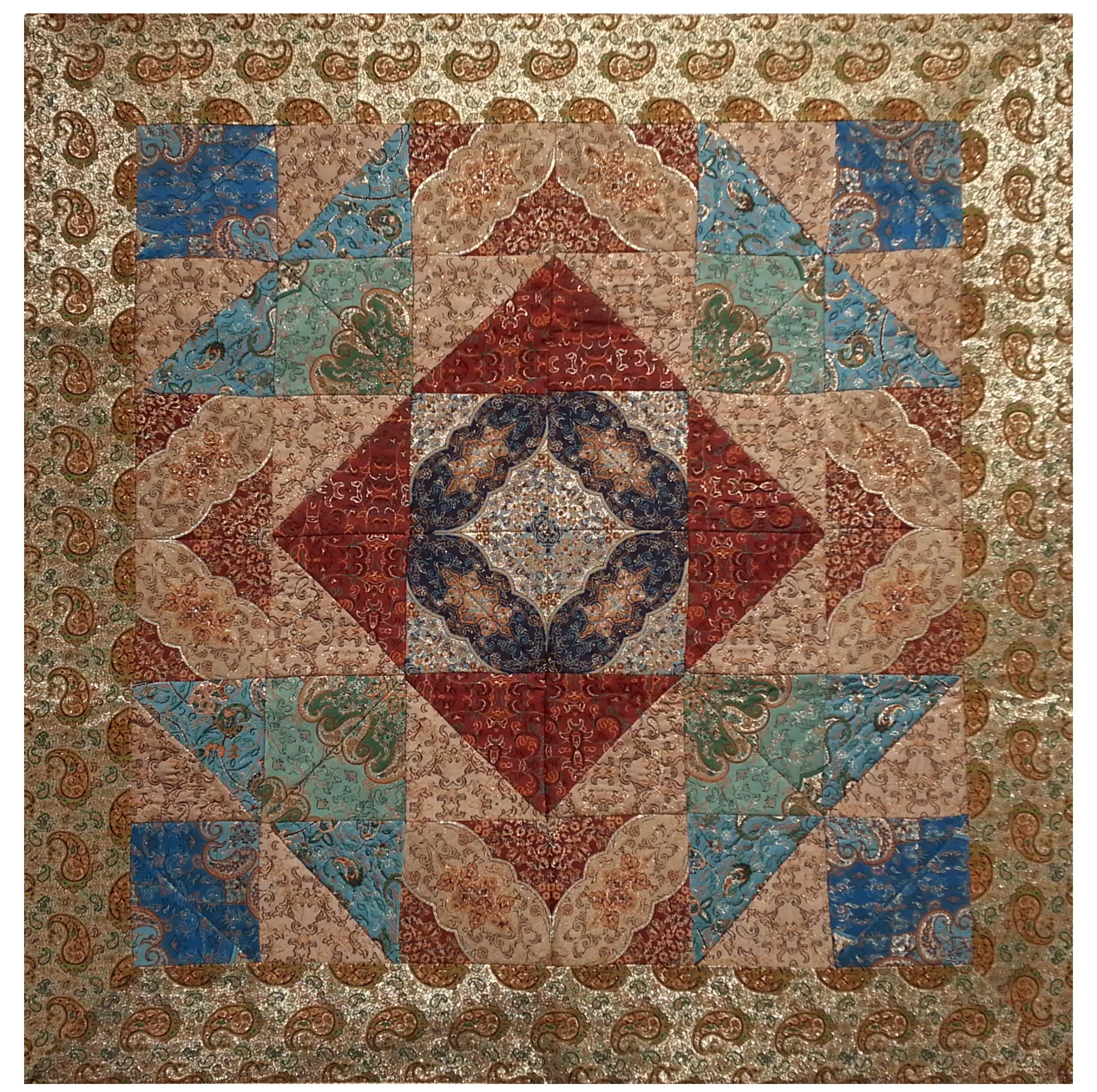 رومیزی ترمه طرح چهل تکه کد TRM4