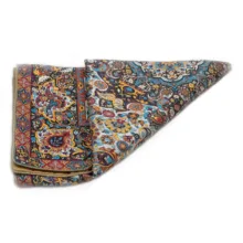 رومیزی ترمه ابریشمی عدل کشمیر مدل ساران اطلس