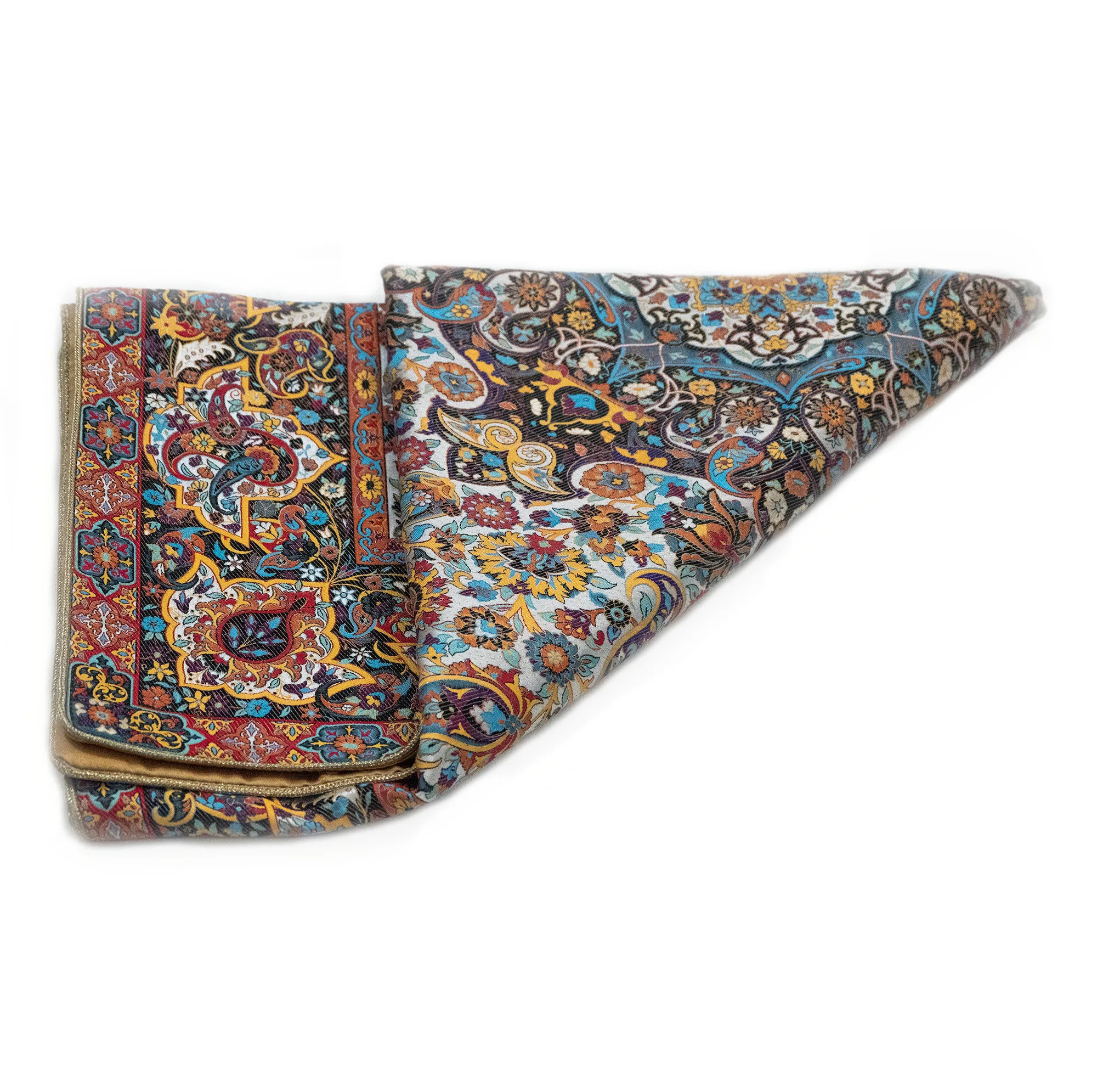 رومیزی ترمه ابریشمی عدل کشمیر مدل ساران اطلس
