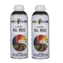 اسپری رنگ مشکی مات دوپلی کالر مدل RAL 9005 حجم 400 میلی لیتر بسته 2 عددی