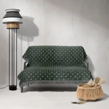 شال مبل و تخت خانه مسعود مدل مخمل ریشه دار کد 001 سایز 170x140 سانتی‌ متر