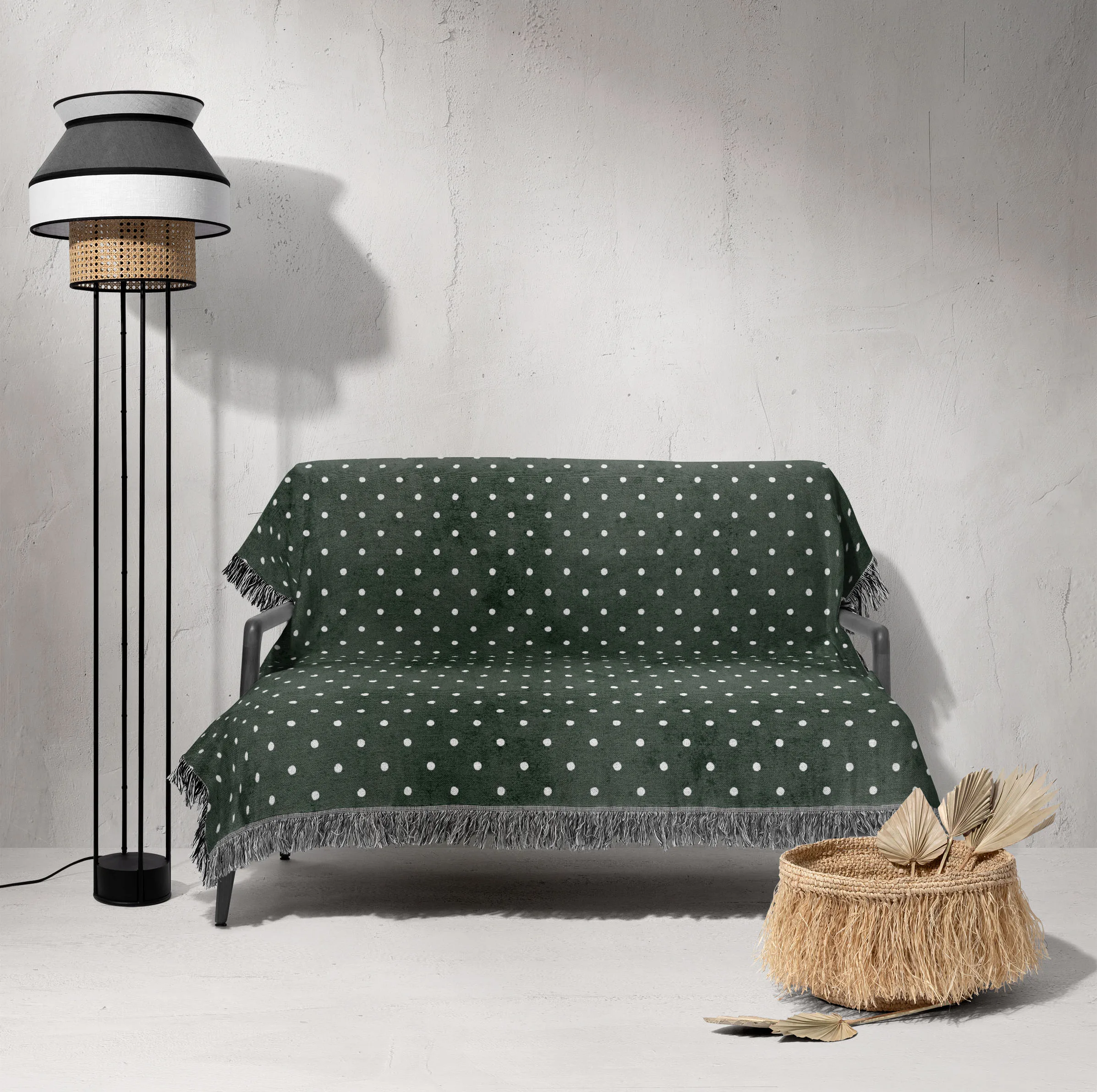 شال مبل و تخت خانه مسعود مدل مخمل ریشه دار کد 001 سایز 170x140 سانتی‌ متر