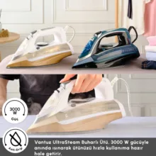 اتو بخار 3000 وات کاراجا مدل Vantuz Ultrasteam