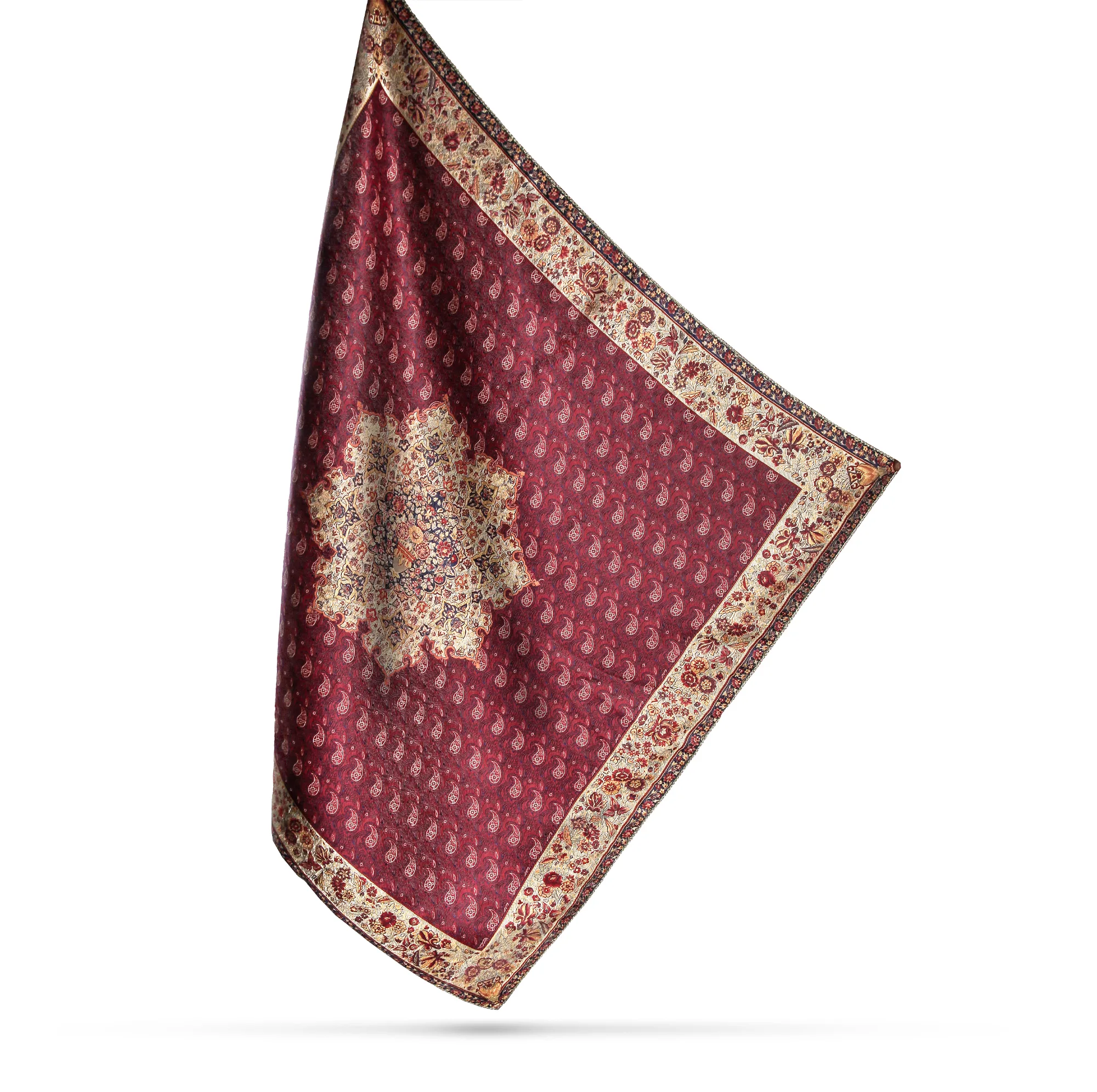 رومیزی ترمه عدل کشمیر طرح گل فرنگ مدل z1