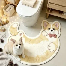 پادری حمام مدل Dog pattern سایز ۴۰.۷۰ سانتی متر مناسب فضای داخلی