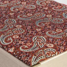 جعبه ترمه سنا کد 115025 طرح جفت گل عنابی
