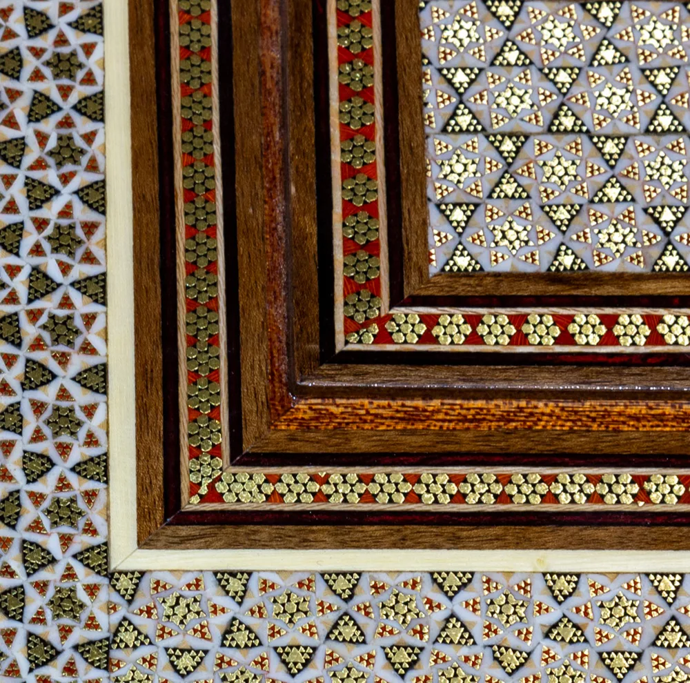 ست لوازم اداری رومیزی خاتم کاری کد kh04 مجموعه 4 عددی