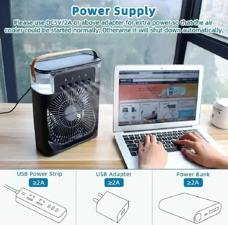 پنکه رومیزی مه‌پاش شارژی مدل cooling 25