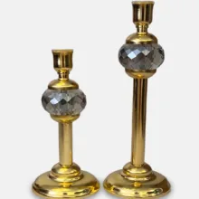 شمعدان نورهام مدل کریستالی کد SHM 10-5 مجموعه 2 عددی
