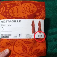 دستمال نظافت خانه و آشپزخانه پنبه‌ ایکیا مدل HÖSTAGILLE بسته 2 عددی
