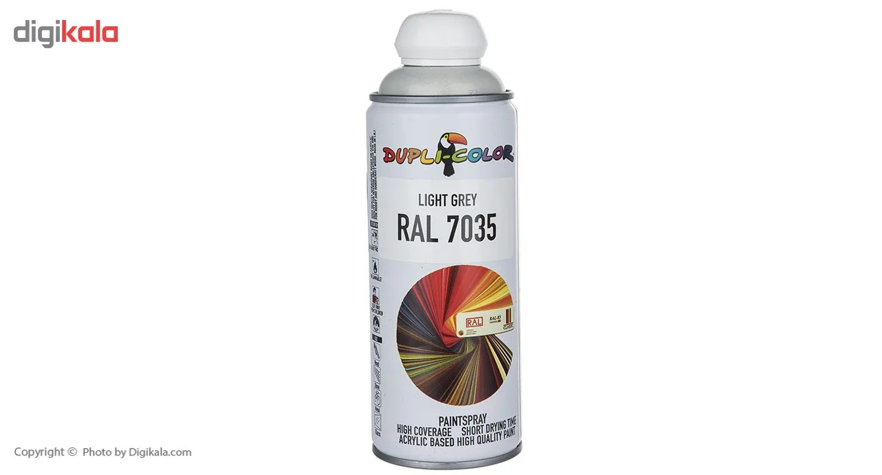 اسپری رنگ خاکستری روشن دوپلی کالر مدل RAL 7035 حجم 400 میلی لیتر