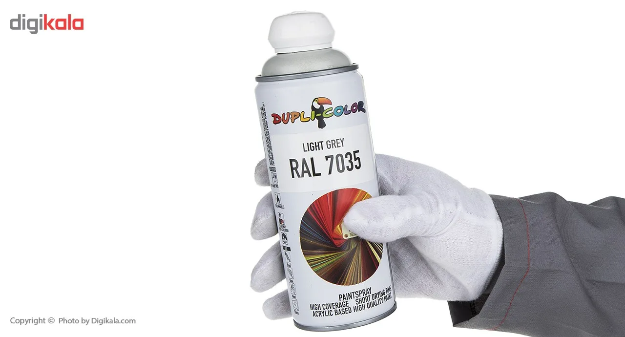 اسپری رنگ خاکستری روشن دوپلی کالر مدل RAL 7035 حجم 400 میلی لیتر