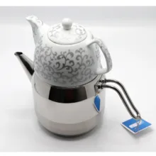 ست کتری و قوری مدل UN-7280 گنجایش کتری 2 لیتر گنجایش قوری 0.5 لیتر