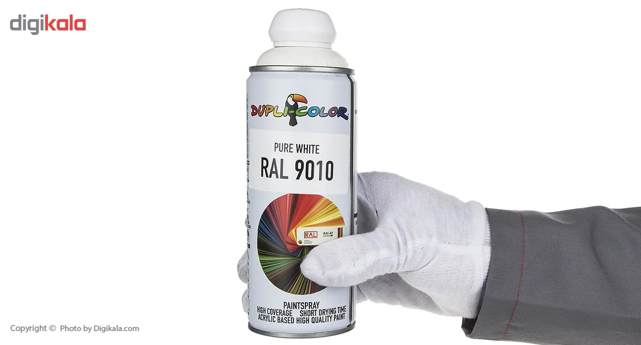 اسپری رنگ سفید دوپلی کالر مدل RAL 9010 حجم 400 میلی لیتر
