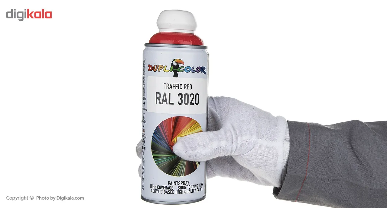 اسپری رنگ قرمز دوپلی کالر مدل RAL 3020 حجم 400 میلی لیتر