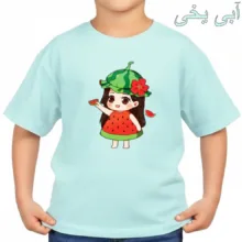 تی‌شرت آستین کوتاه بچگانه مدل دخترک یلدایی کد v43