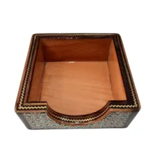 جای کاغذ یادداشتی خاتم کاری مدل هلالی کد 140501