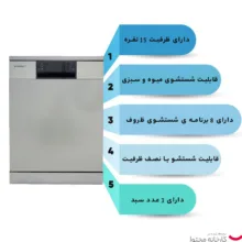 ماشین ظرفشویی زیرووات مدل FCD 3550 S
