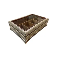 جعبه خاتم کاری چوبی کد 30