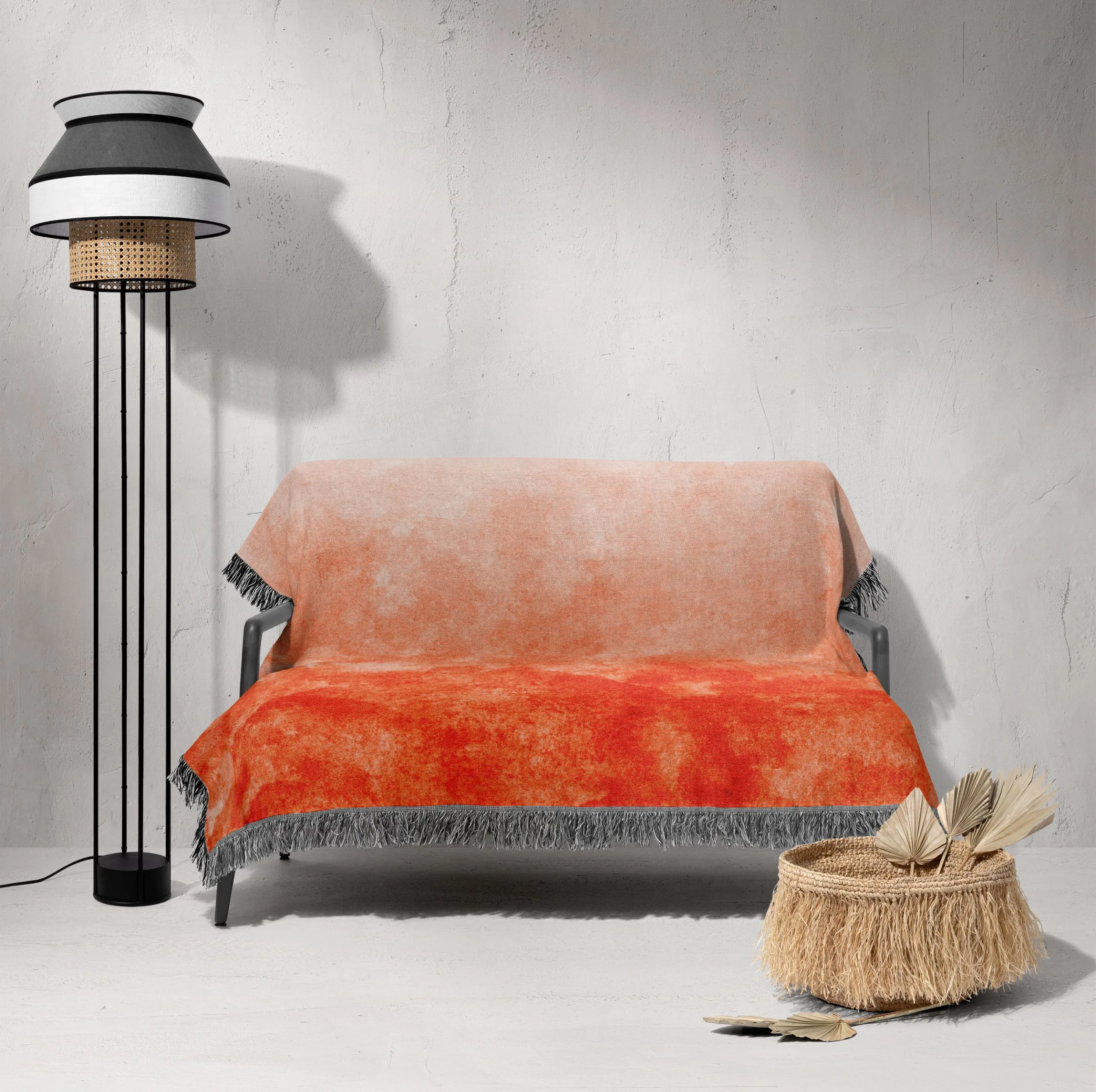 شال مبل و تخت خانه مسعود مدل مخمل ریشه دار کد 001 سایز 170x140 سانتی‌ متر