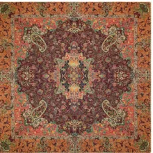 رومیزی ترمه ابریشمی خانه ترمه ایران طرح چهلستون ممتاز 6498 سایز 100 × 100