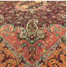 رومیزی ترمه ابریشمی خانه ترمه ایران طرح چهلستون ممتاز 6498 سایز 100 × 100