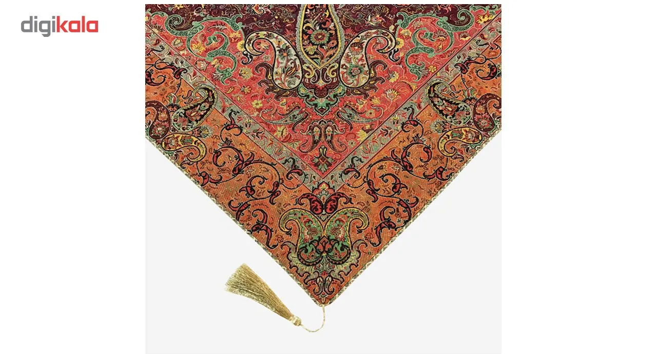 رومیزی ترمه ابریشمی خانه ترمه ایران طرح چهلستون ممتاز 6498 سایز 100 × 100