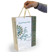 رومیزی ترمه ابریشمی خانه ترمه ایران طرح چهلستون ممتاز 6498 سایز 100 × 100