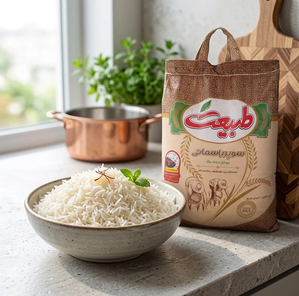 برنج پاکستانی سوپر باسماتی طبیعت - 10 کیلوگرم