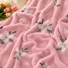 پتو مسافرتی 1 نفره طرح لیزری مدل گل و پروانه سایز 160×220 سانتی‌متر