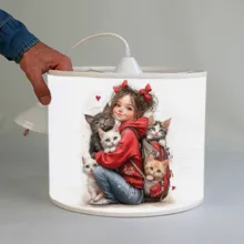 لوستر کودک مدل دختر و گربه ها