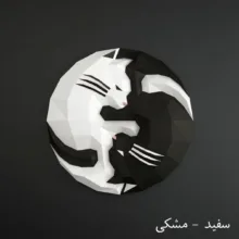 ساختنی ۵۶ تکه فولدیتو مدل گربه یین یانگ